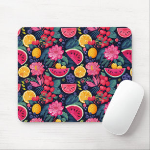 Mousepad Frutas e Flores Tropicais