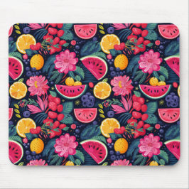 Mousepad Frutas e flores tropicais