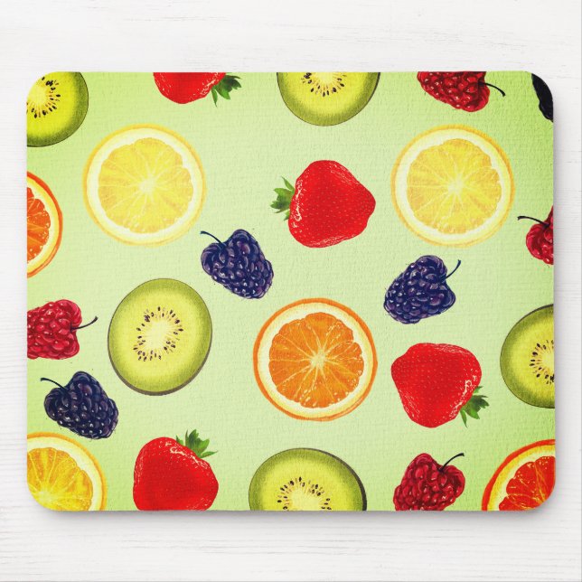 Mousepad Frutas, Fundo, Padrão (Frente)