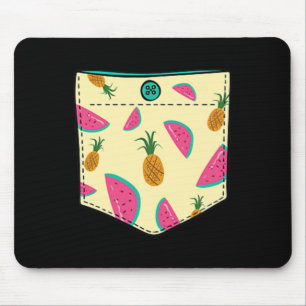 Mousepad Frutas Tropicais No Bolso Kawaii Férias Havaianas