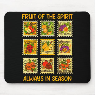 Mousepad Fruto do Espírito Fé Cristã Jesus Deus Amor