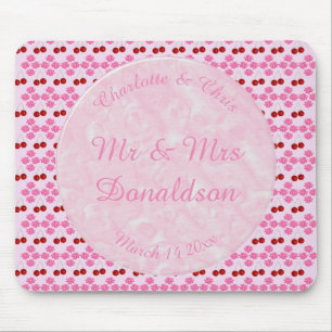 Mousepad Frutos e cerejas do Casamento da primavera cor-de-
