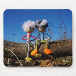 Mousepad Fubby paartje dat romantisch verliefd zitten.