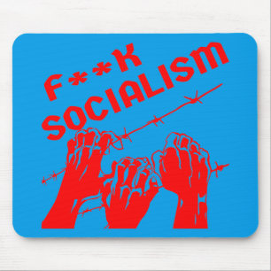 Mousepad Fuc> Socialism Barb Wire #USAPatriotGraphics ©