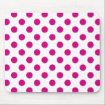 Mousepad Fuchsia bolinhas<br><div class="desc">Fuchsia e bolinhas brancas</div>