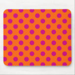 Mousepad Fuchsia bolinhas em laranja<br><div class="desc">Fuchsia bolinhas em laranja</div>