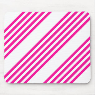Mousepad Fuchsia e padrão de cinco faixas brancas