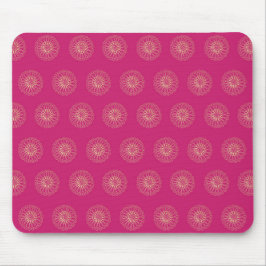 Mousepad Fuchsia | Golden Zinnia Flower Medallions