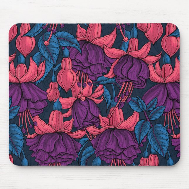 Mousepad Fúcsia em azul e roxo (Frente)