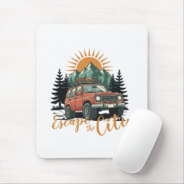 Mousepad Fuga de Aventura 4x4 Overland Vintage da Cidade