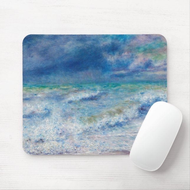 Mousepad Fuga de Renoir. Mar azul/impressionismo náutico (Com mouse)