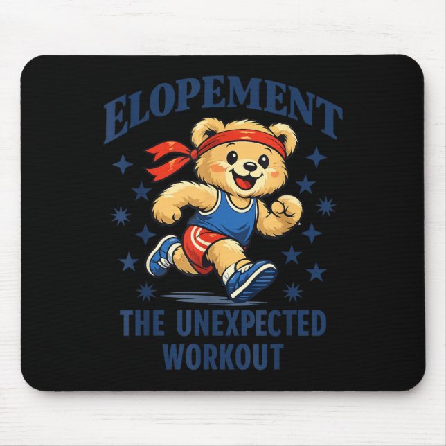 Mousepad Fuga do Urso da Neurodiversidade do Autismo A (Frente)
