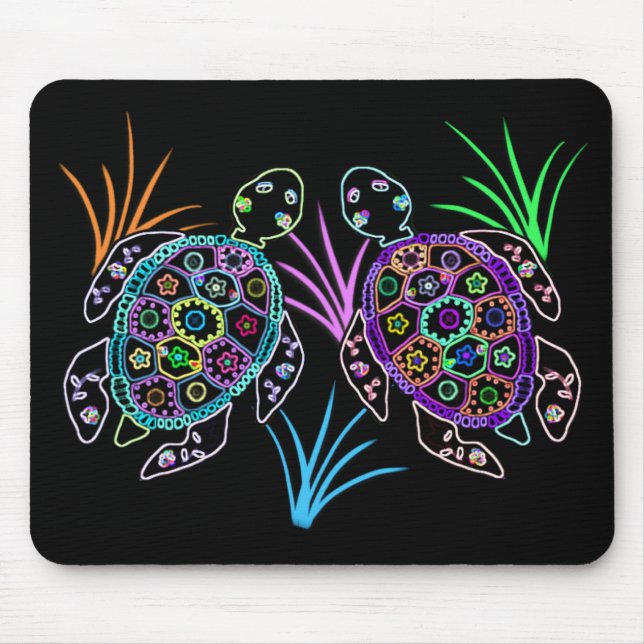 Mousepad Fulgor da tartaruga de mar (Frente)