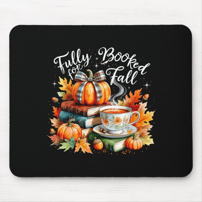 Mousepad Fully Booked For Fall Cozy Autumn Reading Gift  (Frente)