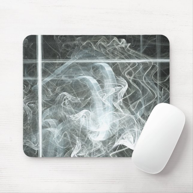 Mousepad Fumaça sobre Trabalho de arte de Abstrato preto (Com mouse)