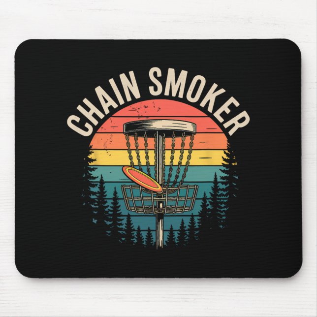 Mousepad Fumante Compulsivo Árvore Correntes Disc Golf Engr (Frente)
