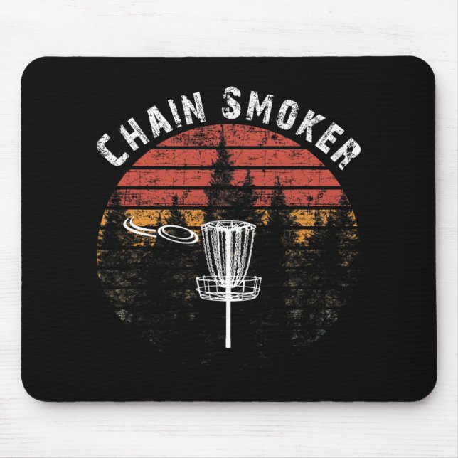 Mousepad Fumante Compulsivo Camisa de Golfe de Disco Engraç (Frente)