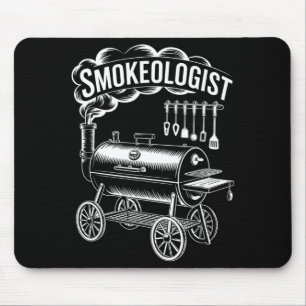 Mousepad Fumante engraçado dizendo churrasco fumante grelha