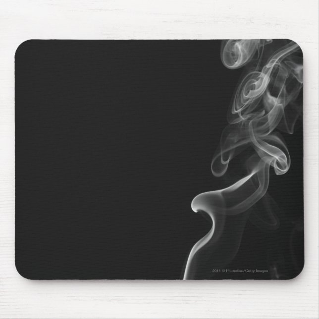 Mousepad Fumo branco contra um fundo preto (Frente)