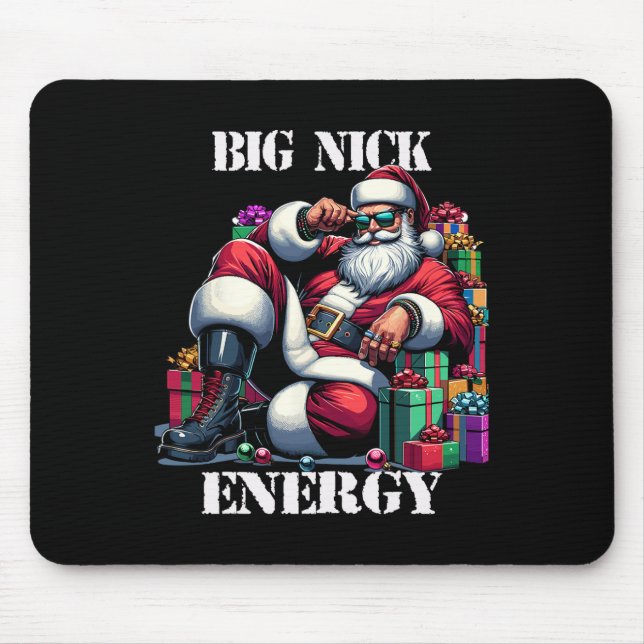 Mousepad Fun Big Nick Energy Fun Santa Claus Christmas Xmas (Frente)