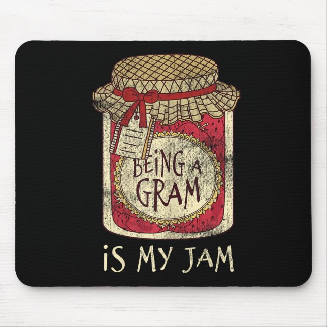 Mousepad Fun Grandma Cute &amp; Funny Being A Gram Quote  (Frente)