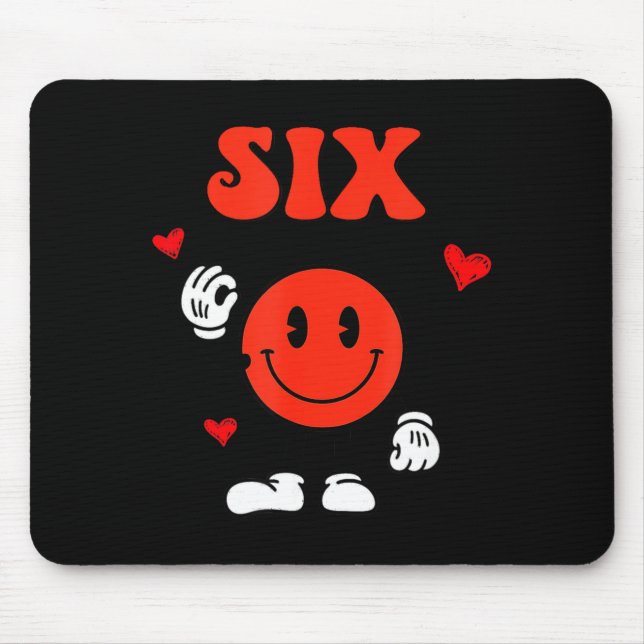 Mousepad Fun Number 6 Funny 67 Meme Six Seven 6 7 Valentine (Frente)