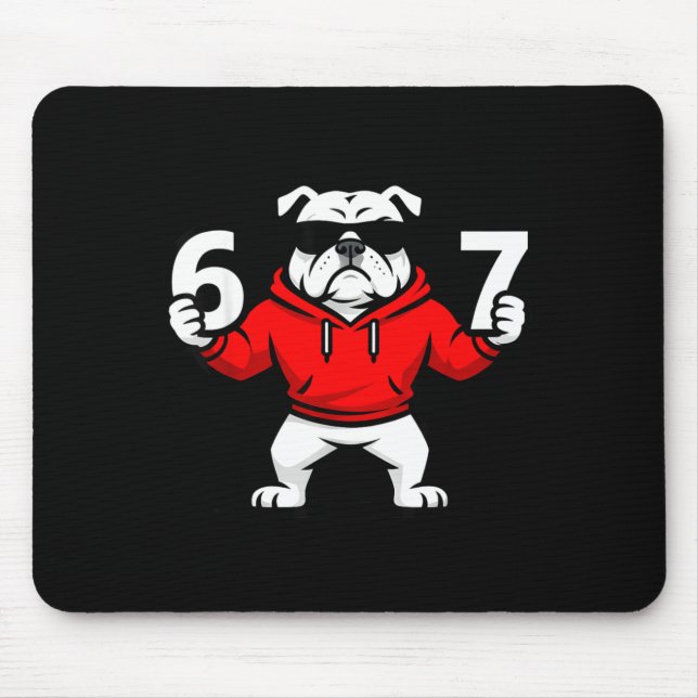 Mousepad Fun Six Seven Meme Bulldogs Number 6 And 7  (Frente)
