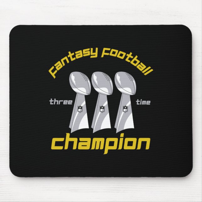 Mousepad Fun Three Time Fantasy Football League Champion Tr (Frente)