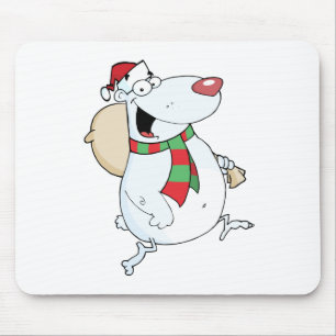Mousepad Funcionamentos felizes do urso do papai noel com s