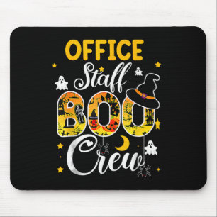 Mousepad Funcionarios do Office Boo Crew Divertido Hallowee