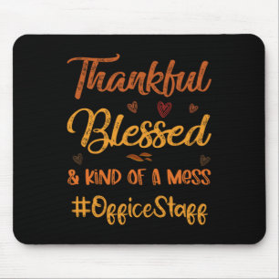 Mousepad Funcionarios do Office Feliz Abençoada queda de Aç
