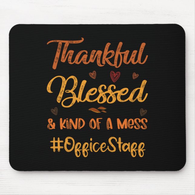 Mousepad Funcionarios do Office Feliz Abençoada queda de Aç (Frente)