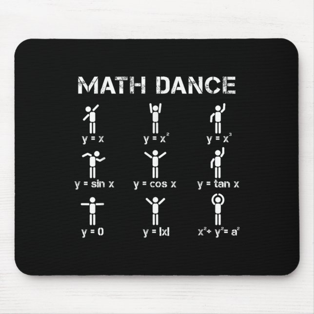 Mousepad Funções algébricas da dança matemática Camisa de p (Frente)