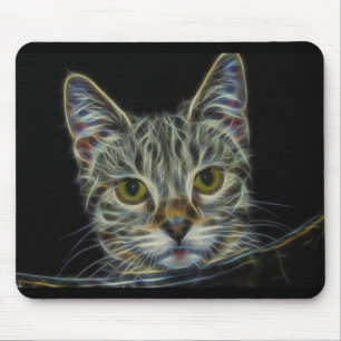 MOUSEPAD FUNDO-681584 CAT DIGITAL FLAMES ART FUNDO W