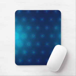 Mousepad Fundo azul-marinho com turquesa concêntrica