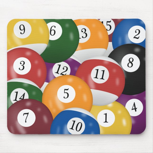 Mousepad Fundo Billiard Balls (Frente)