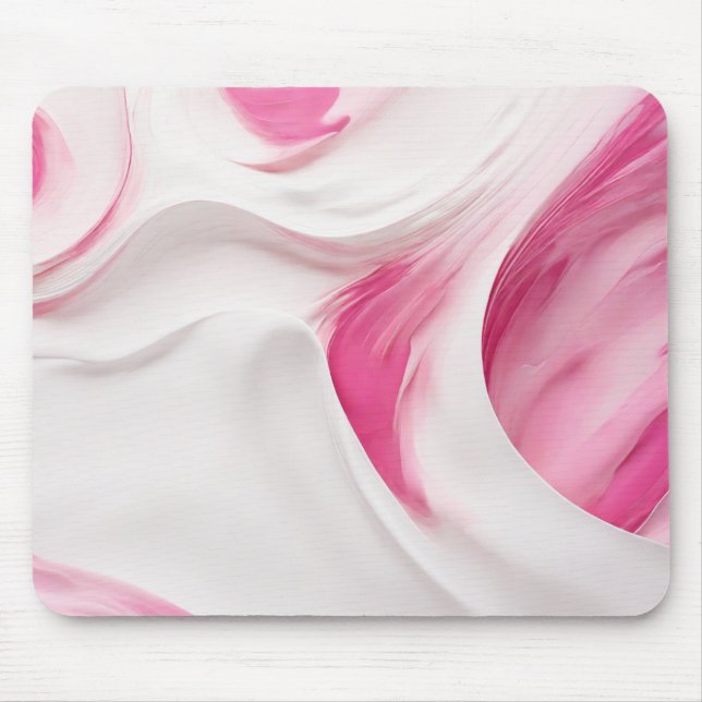 Mousepad fundo branco e cor-de-abstrato (Frente)