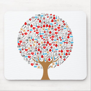 Mousepad Fundo da Árvore Médica
