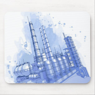 Mousepad Fundo da central química & da aguarela