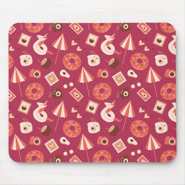 Mousepad Fundo da Maroon da Summer Stuff (Frente)
