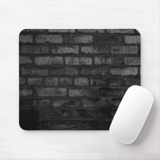 Mousepad Fundo da Parede de tijolos escuros (Com mouse)