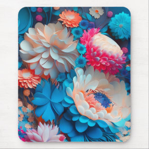 Mousepad Fundo das Flores Azuis-1