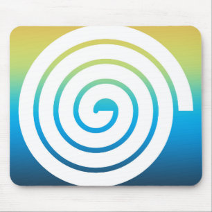 Mousepad Fundo de cor espiral Whaite