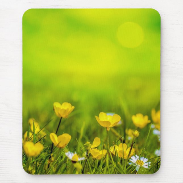 Mousepad Fundo de Flores de Primavera (Frente)