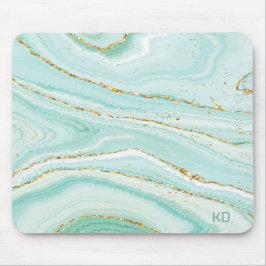 Mousepad Fundo de mármore líquido verde pastel