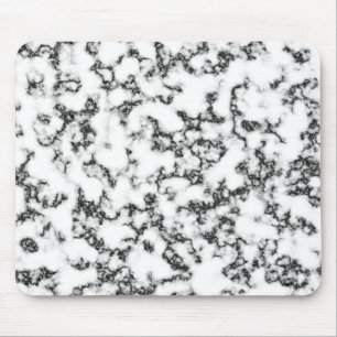 Mousepad Fundo de mármore preto e branco