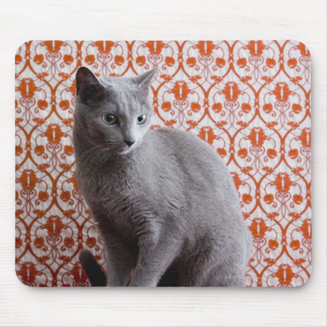 Mousepad Fundo de papel de parede (azul russo) (Frente)