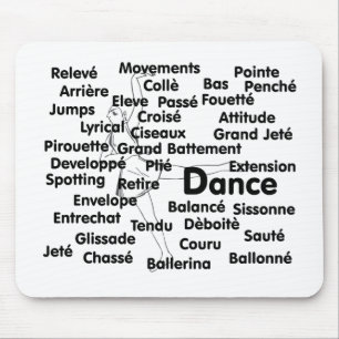 Mousepad Fundo do dançarino de balé 75 do preto litros da