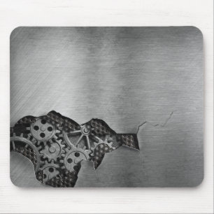 Mousepad Fundo do metal com dano mecânico