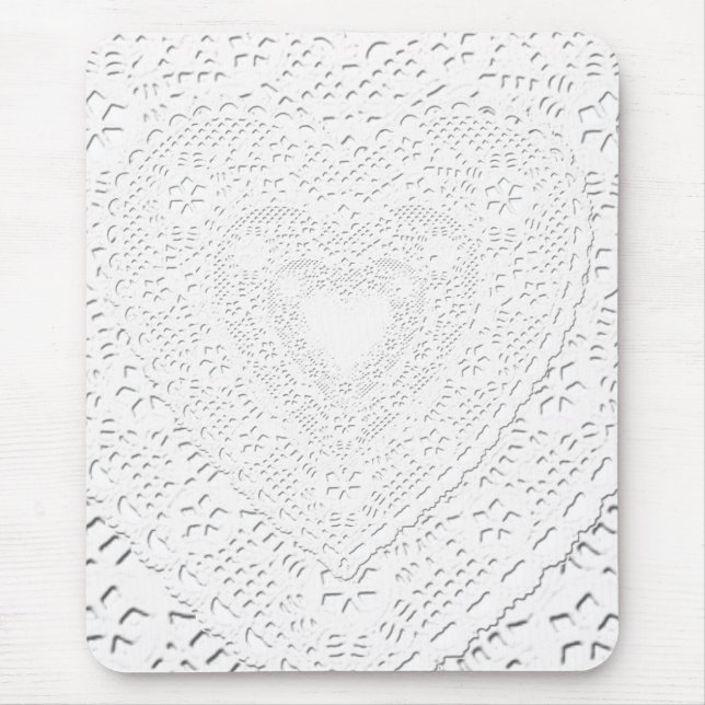 Mousepad Fundo do Tecido de rendas brancas falsas (Frente)